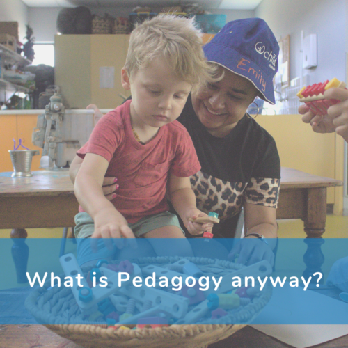 A poster that reads 'What is Pedagogy anyway?'